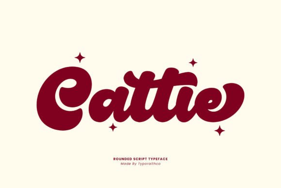 Cattie: A Playful Script Font with Retro Charm