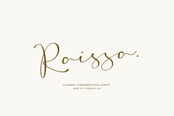 Raissa: A Handwritten Script Font for Modern Elegance