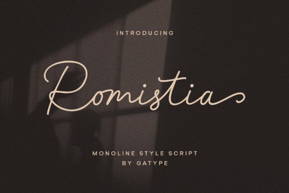 Romistia: Crafting Elegance with a Monoline Script