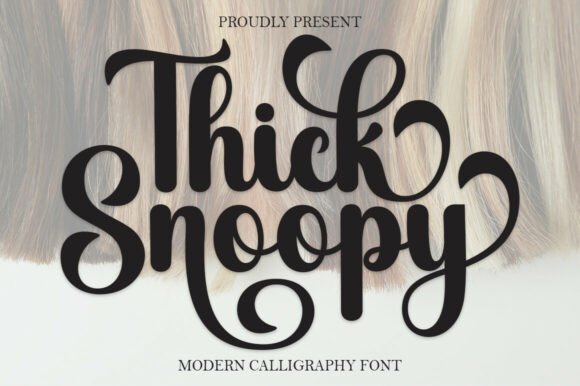 Thick Snoopy: Where Classic Calligraphy Meets Modern Charm